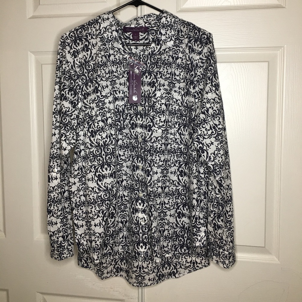 Gloria Vanderbilt long sleeves tunic top